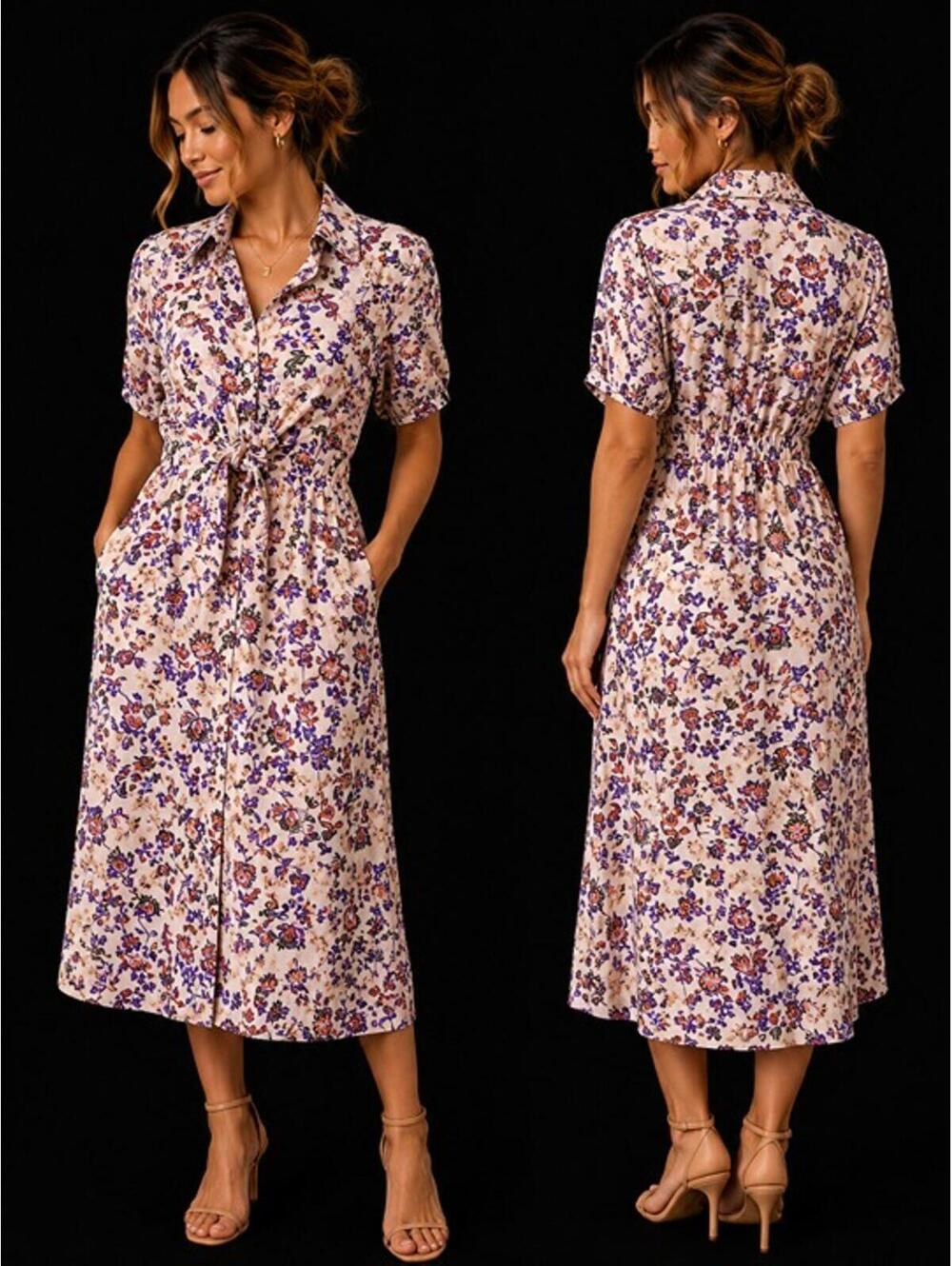 Thakoon Floral Tie Front Dress Size 8 NWT